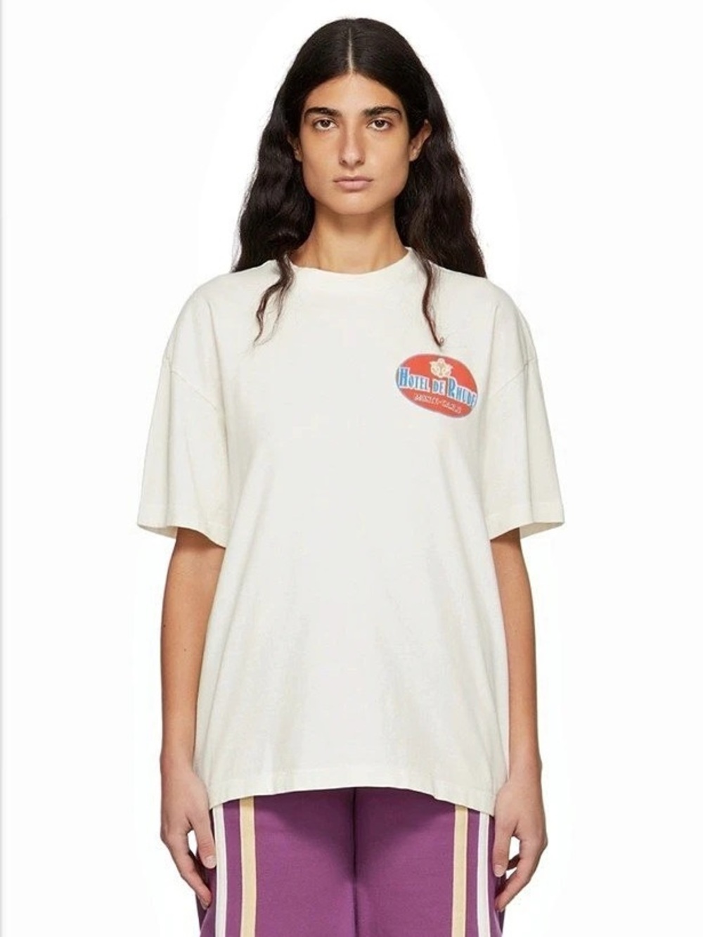 Rhude Hotel de Rhude Monte-Carlo Graphic Tee White Size Large